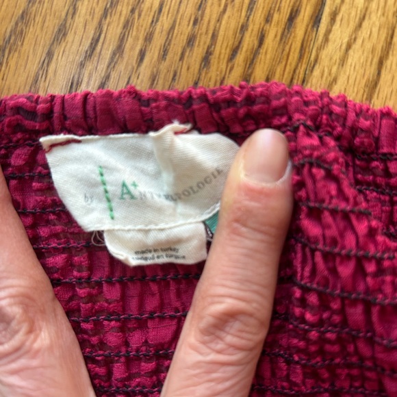 Anthropologie Textured Puff-Sleeve Blouse - Picture 5 of 8